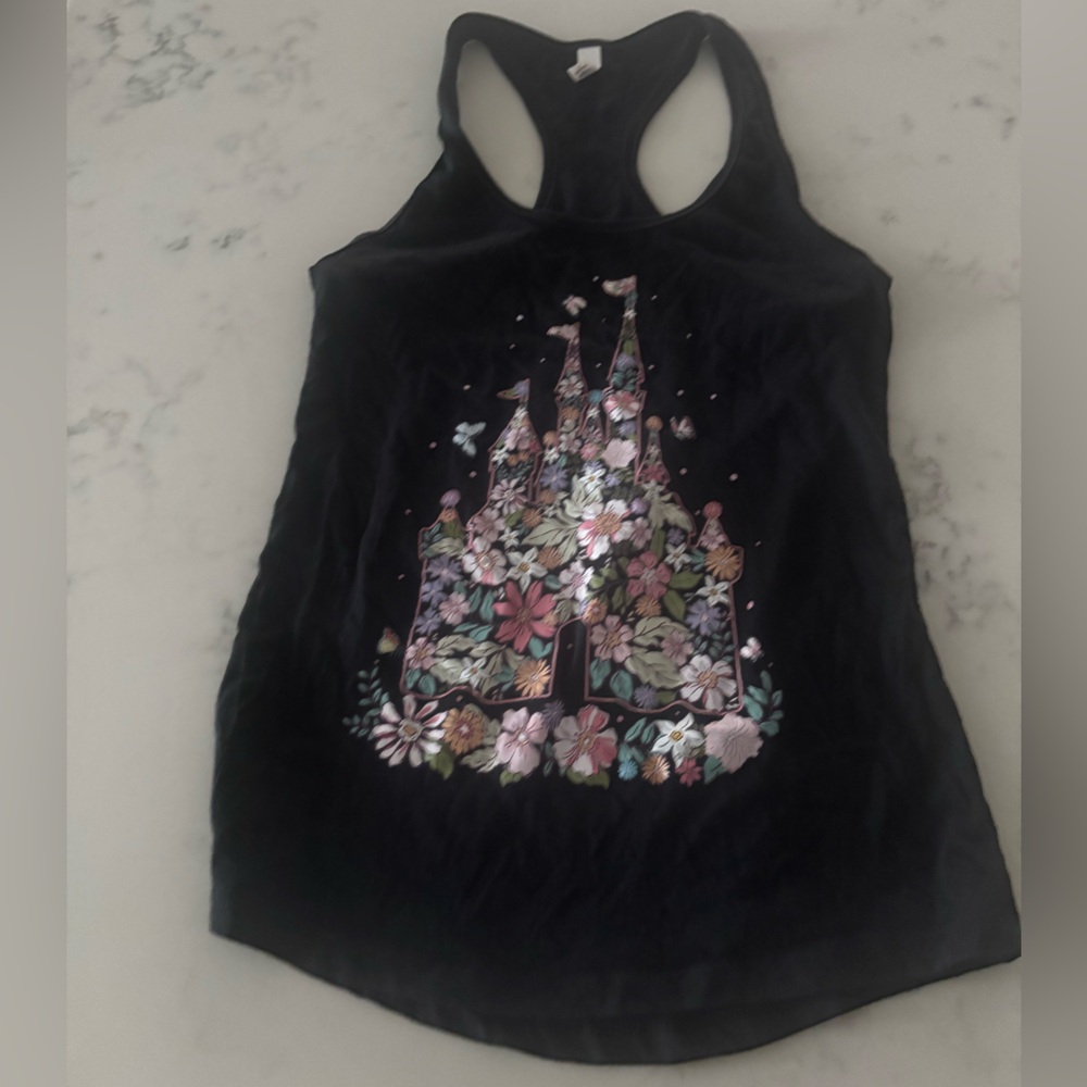 Floral Castle Graphic Tank Top